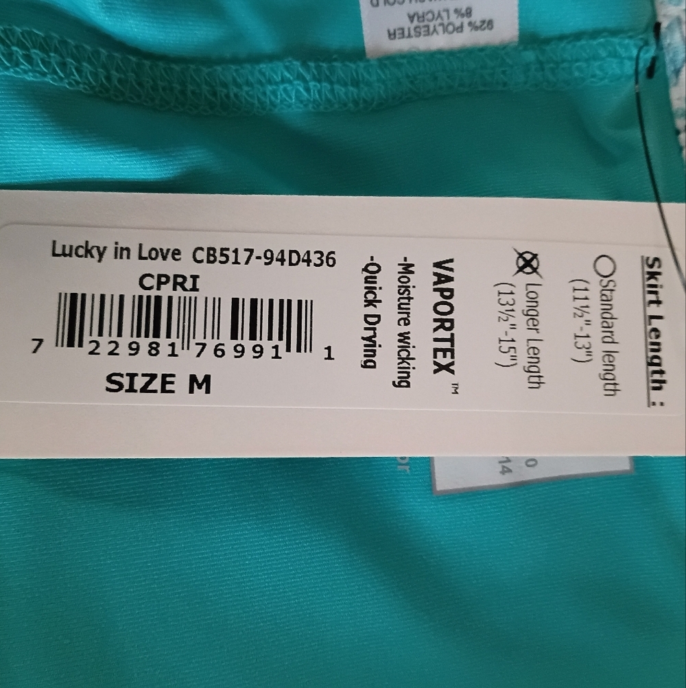 Lucky in Love Eyelet You Win Pickleball Skirt Built in Short Capri Print M NWT - Picture 8 of 13